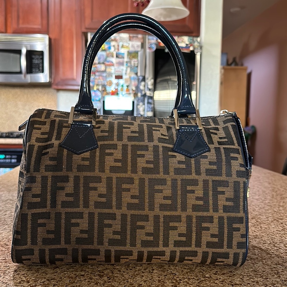Authentic Vintage Fendi Zucca Boston bag